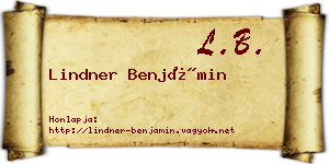 Lindner Benjámin névjegykártya