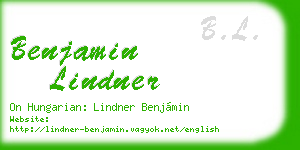 benjamin lindner business card